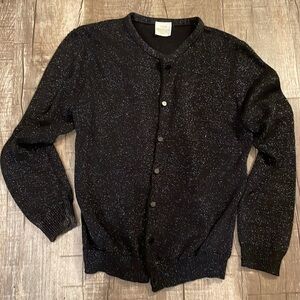 Vintage Bentley Black/silver thread Women's Cardigan